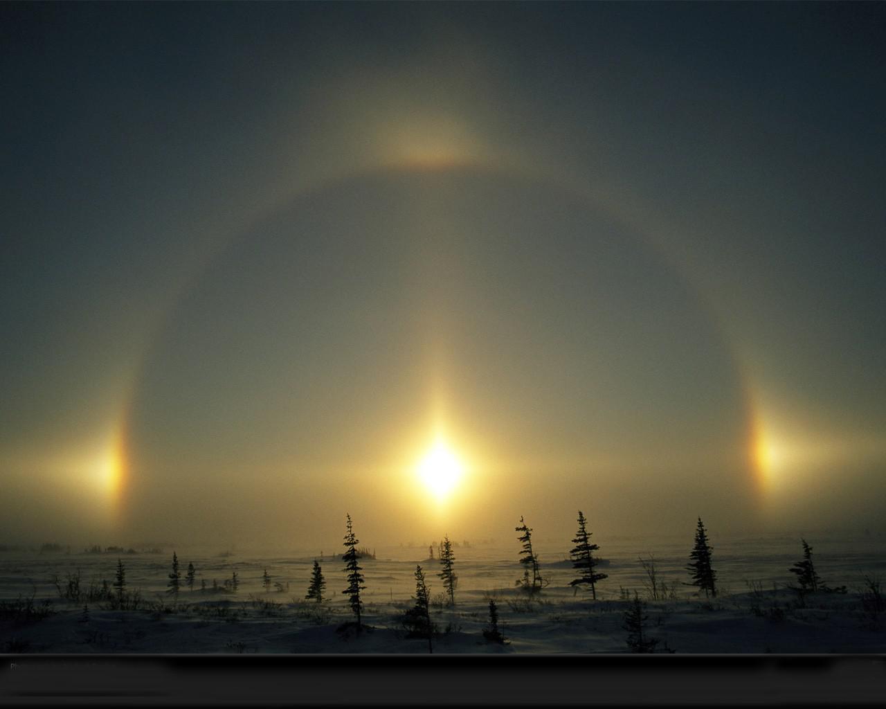 漠河上空出现三个太阳